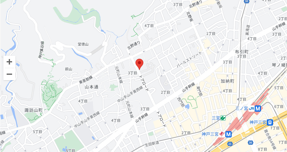 神戸北野ホテル　地図位置