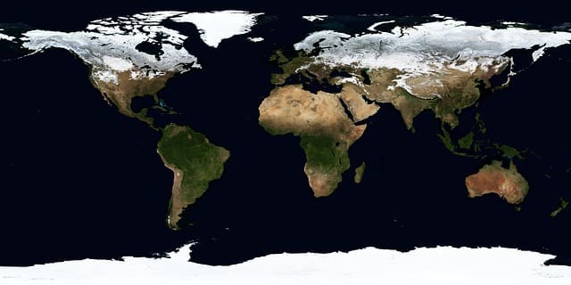 小型生成撮影　地球地図